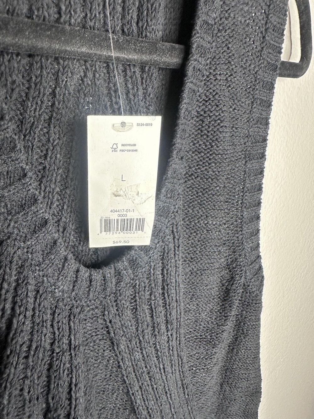 Banana Republic Sweater Vest Womens Large Gray V Neck Ribbed Knit Sleeveless - Picture 4 of 5
